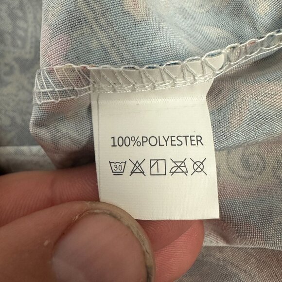 Colorful Bohemian Print Womens Top Size 3XL Short Sleeve 100% Polyester - Picture 4 of 5